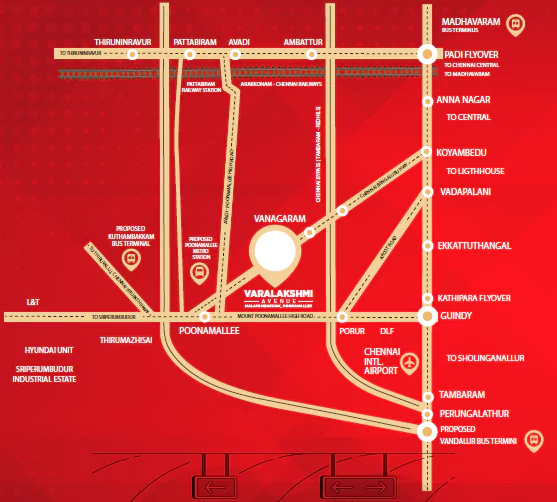 Location Map - Tharun Vikash Properties 